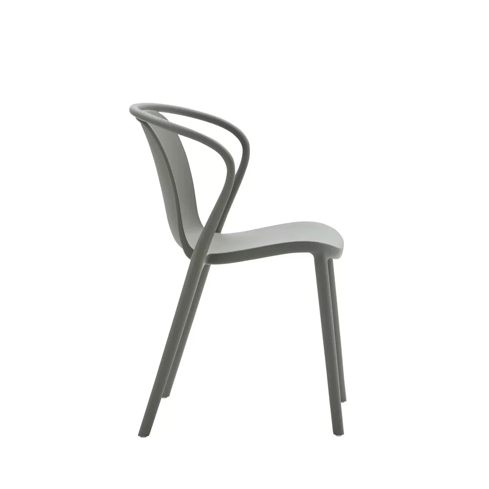 Set 4 sedie design polipropilene colore grigio 54x54x80