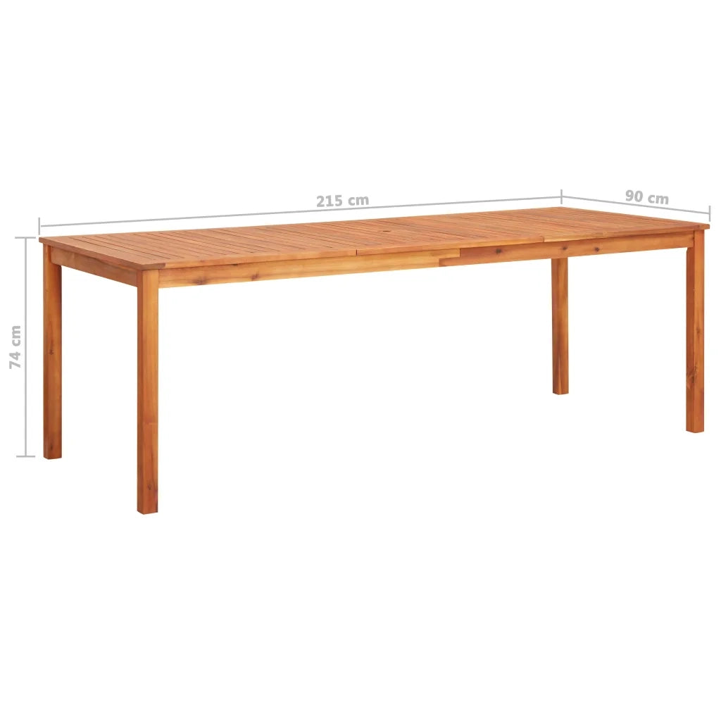 Set da Pranzo da Giardino 7 pz con Cuscini Massello di Acacia 278899