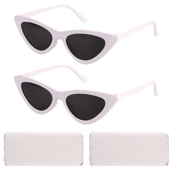 Ombrelloni da Sole Retro - 2 pezzi Ombrelloni da Sole a forma di Gatto - Ombrelloni da Sole Vintage - Ombrelloni da Sole per Donne - Ombrelloni da Sole con Tasca - Leggeri e Comodi - Ombrellone da Sole