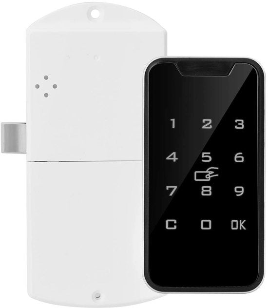 Cassettiera Elettronica - Blocco con Chiave Digitale - Sottile e Sicura - Nero - Ideale per Armadi - Accesso Senza Chiave