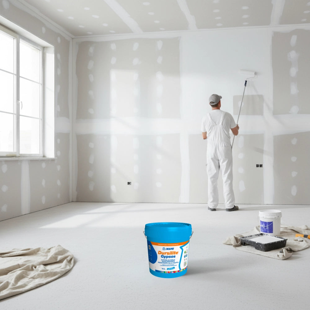 Dursilite gypsos 14 l idropittura antimuffa superlavabile per cartongesso