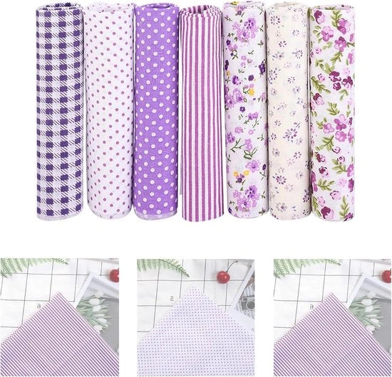 Kit per patchwork di stoffa DIY con disegno floreale elegante - Portafoglio e cuscino con tessuto artigianale multifunzionale