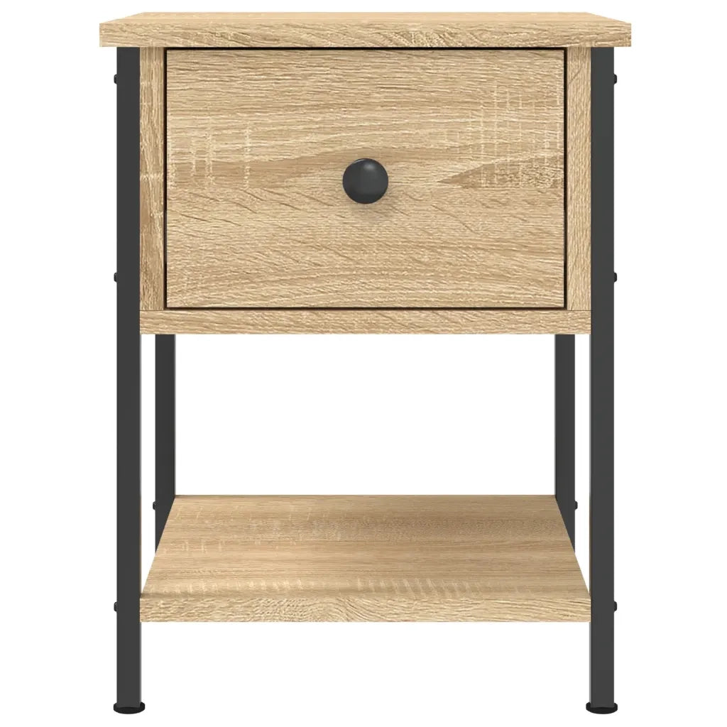 Set di 2 Comodini | Armadio da Notte | Mobiletto da notte Rovere Sonoma 34x35,5x45 cm in Legno Multistrato