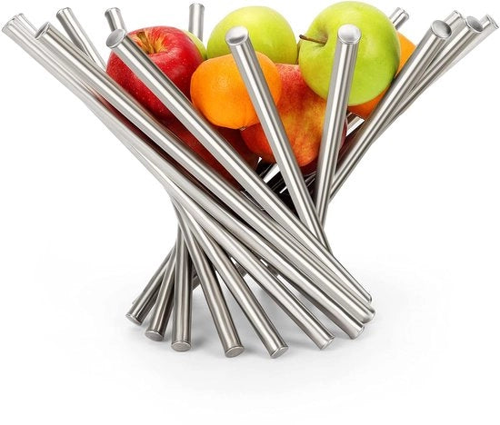 Fruitiera in acciaio inossidabile - design moderno - 1 pezzo - 25 cm alto