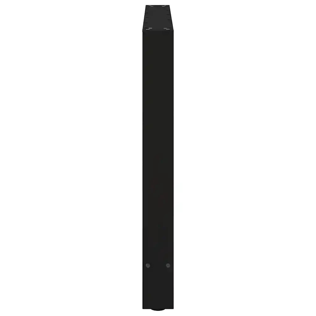 vidaXL Gambe per tavolo da pranzo nere 2 pz 100x(72-73) cm in acciaio