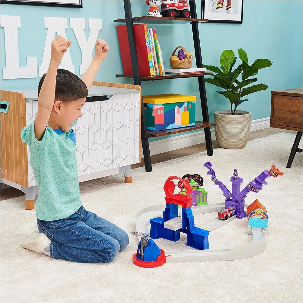 Trade Shop - Pista Macchinine Total City Rescue Con Veicolo Di Marshall Paw Patrol Giocattoli -