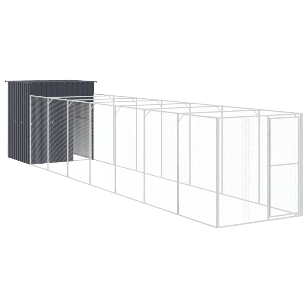 Cuccia per cani con recinto 165 x 863 x 181 cm antracite 02_0043475