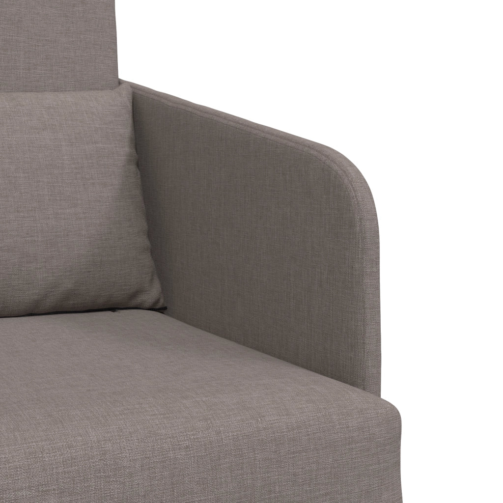 Divano Letto 2-in-1 Tortora 65x80x83 cm Tessuto