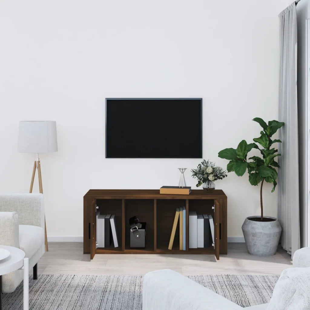 Mobile TV Rovere Marrone 100x35x40 cm in Legno Multistrato cod mxl 25906