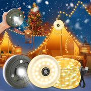 Lanterna a LED per esterni da 10 metri - alimentata da batterie - regolabile e impermeabile - per eventi e viaggi - luce calda