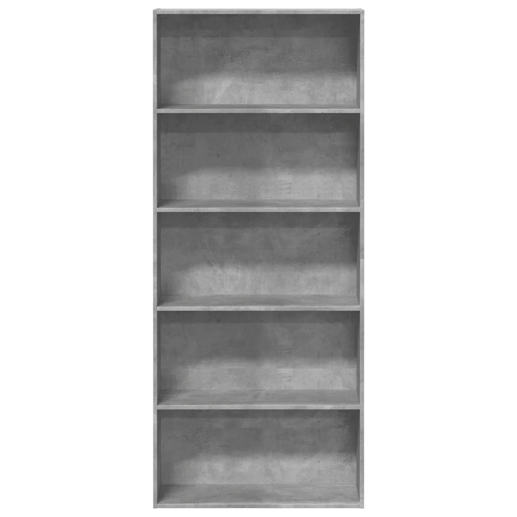 Libreria Grigio Cemento 80x30x189 cm in Legno Multistrato 3314672