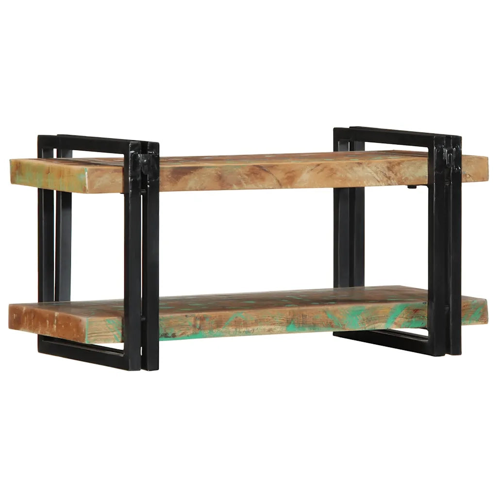 Mensola da Parete Multicolore in Legno Massello di Recupero 4017483