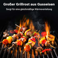 Griglia in ghisa per camino 26 x 44,5 cm, griglia in ghisa per barbecue a carbone e a gas, piastra in ghisa per carne, pesce, verdure