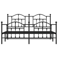 Giroletto senza Materaso con Pediera in Metallo Nero 180x200 cm 353461