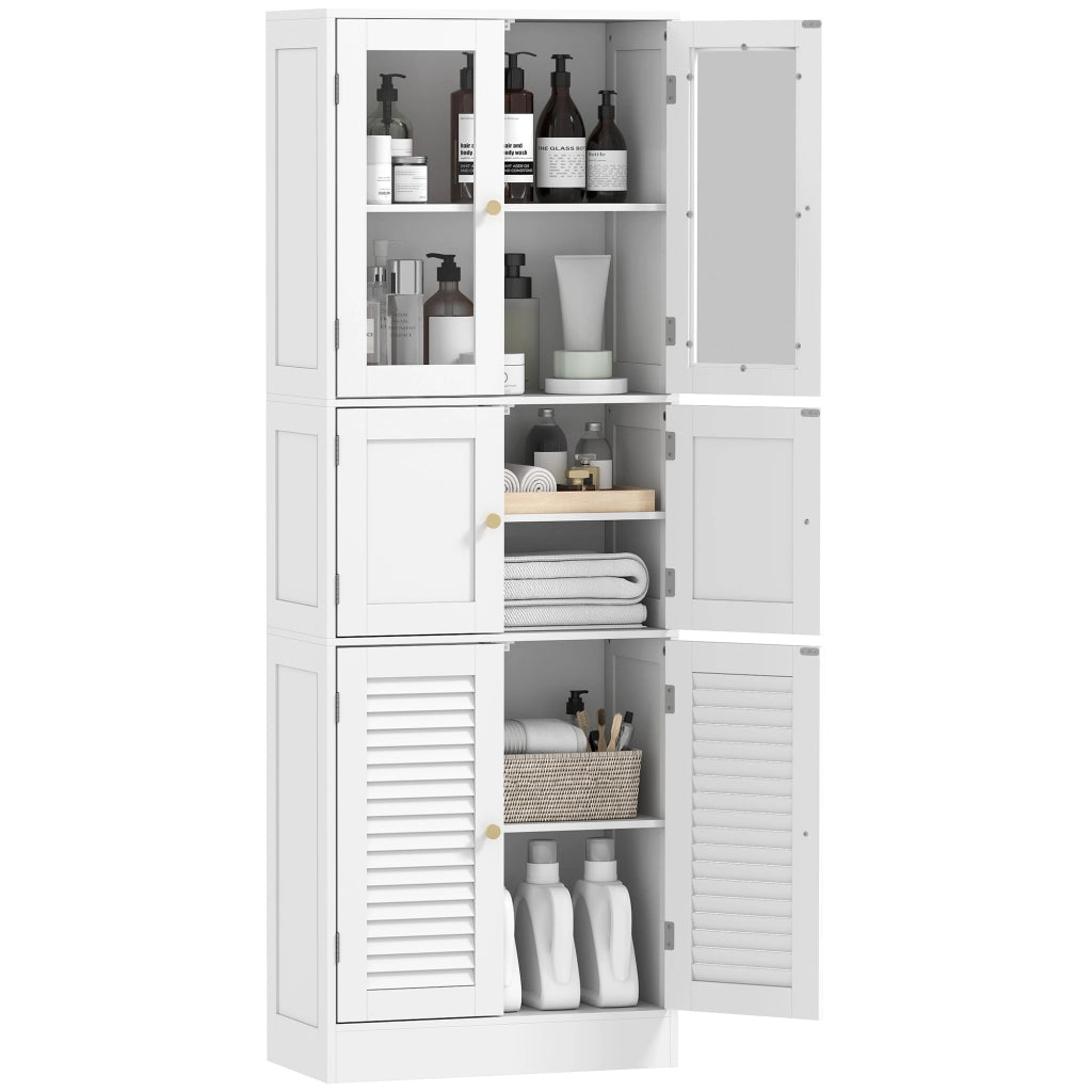 Mobile bagno alto con 6 ante ¨C zephmum ¨C bianco 120x30x80