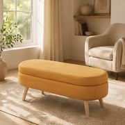 PANCA Contenitore 110 cm in Chenille Gialla