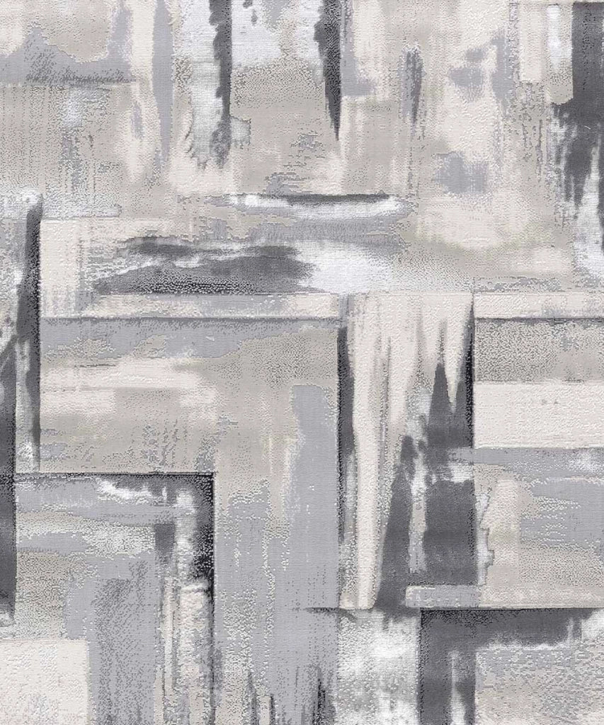 Tappeto NEVADA 9160 grigio cm.140x200 disegno astratto arte moderna