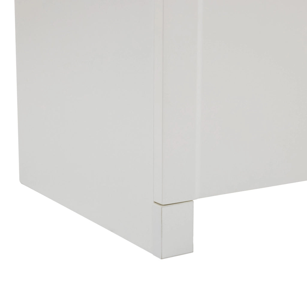 Cassettiera 82x120x40 cm con 6 cassetti; struttura stabile in truciolare bianco