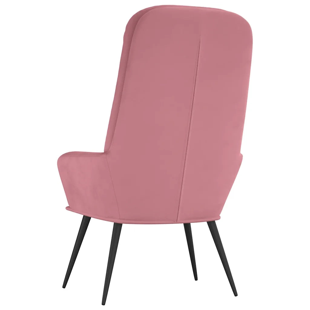 Sedia Relax Rosa in Velluto 341198