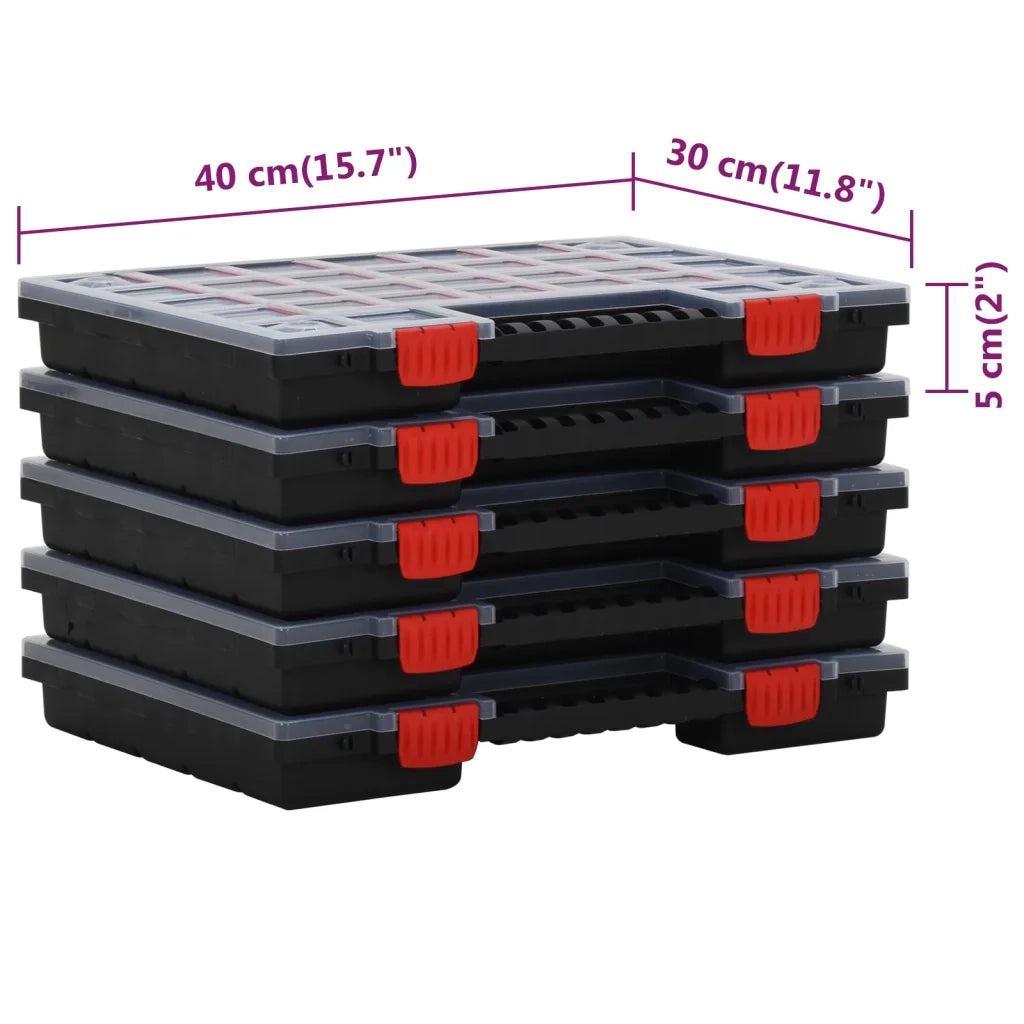 Scatole di Assortimento 10 pz 40x30x5 cm Polipropilene 3106445