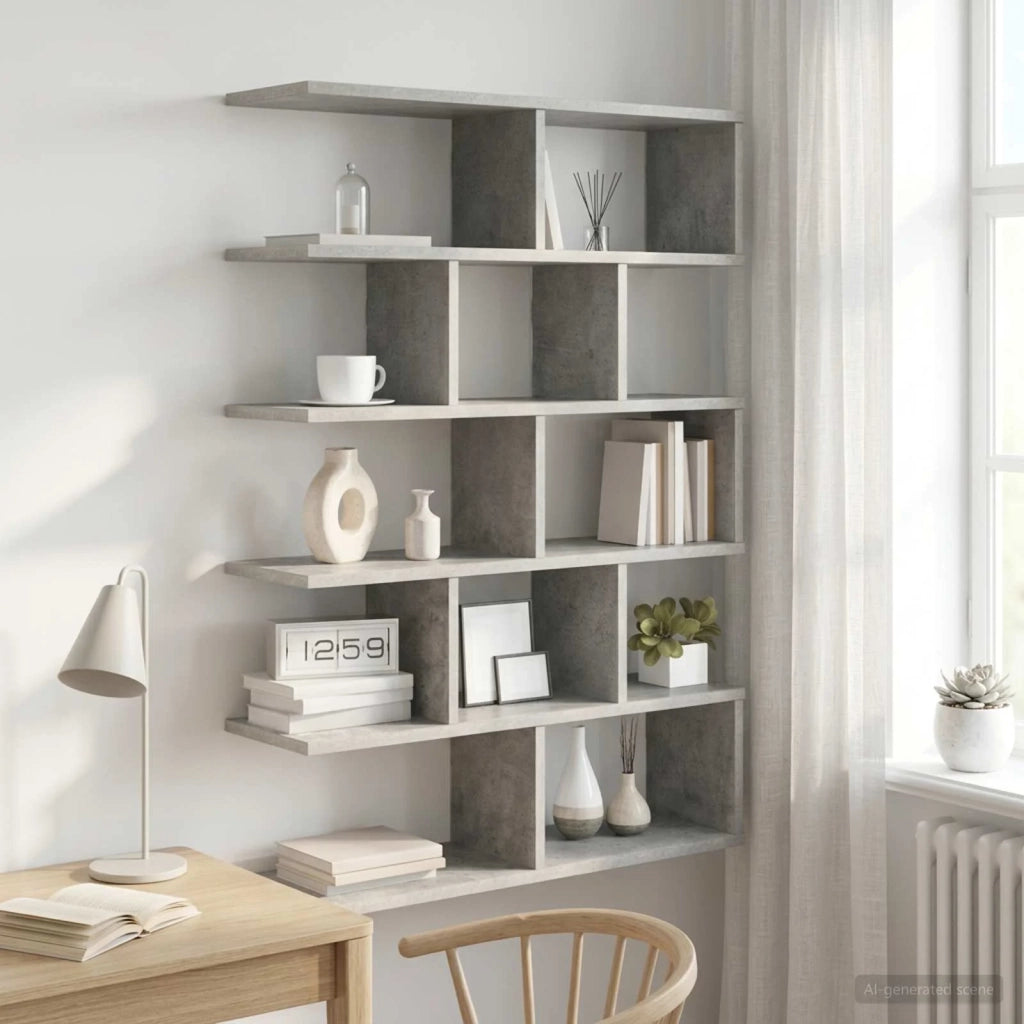 Scaffale da parete Grigio Cemento 70 x 20 x 100 cm 8012151