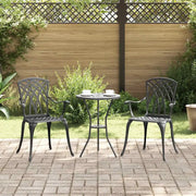 Sedia da Giardino 2 pcs Nero 53 x 51 x 88,5cm Alluminio 42002399