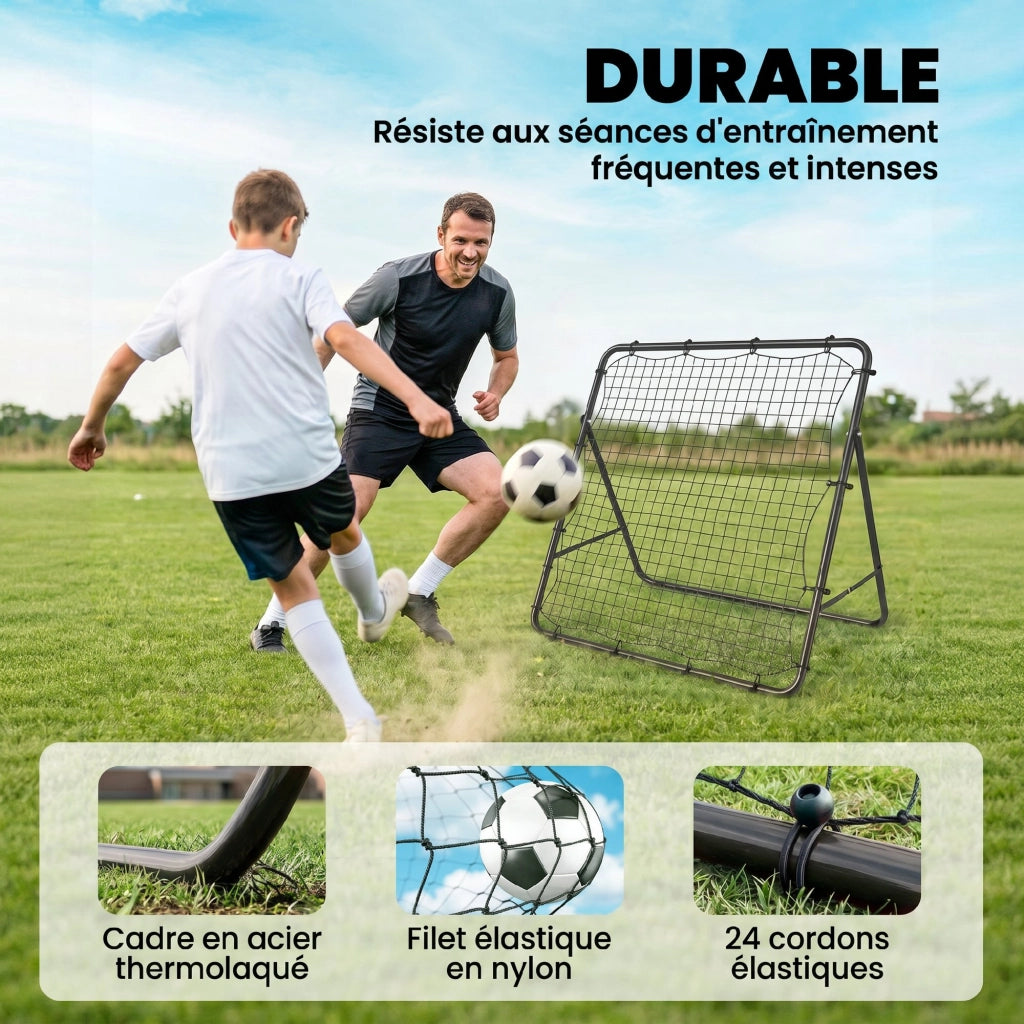 Rete da Calcio Pieghevole Regolabile ¨C Zephmum ¨C 120x73x112cm Nero