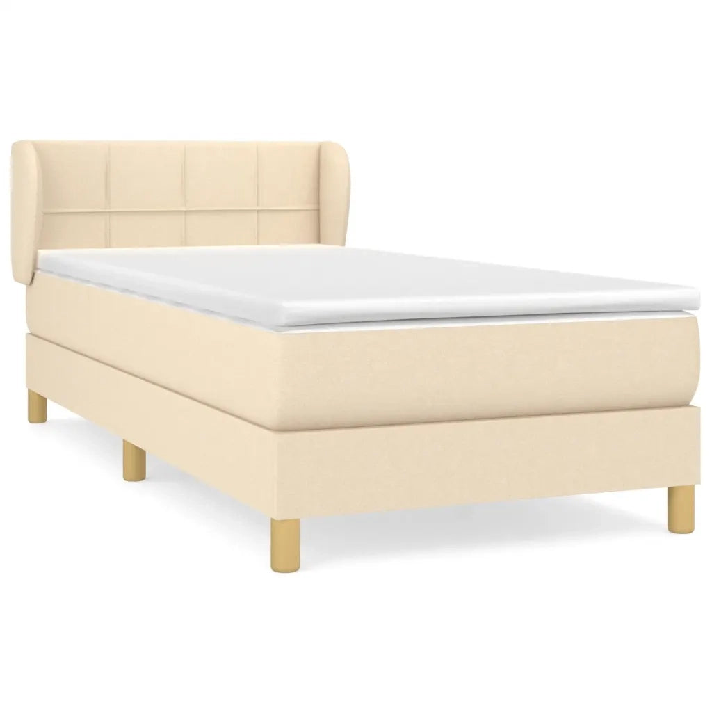 Giroletto a Molle con Materasso Crema 80x200 cm inTessuto 3126762