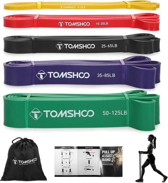 Set di cinture di resistenza, 4/5 cinture di resistenza con tasca di stoccaggio, diversi livelli di resistenza, cinture di resistenza per allenamento, cinture di resistenza per esercizi di forza, cinture di resistenza per pull-up, ecc.
