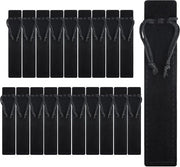 20 etui in velluto con cordoncino - nero - borsa per matite e pennarelli astuccio per pennarelli