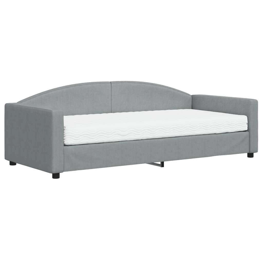 Divano Letto con Materasso Grigio Chiaro 90x200 cm in Tessutocod mxl 120843
