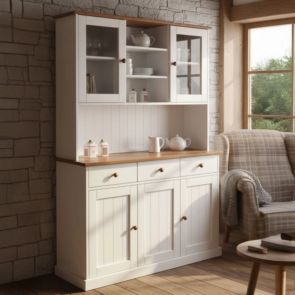 Madia Loranze, Credenza 3 Cassetti, 131x45x181h cm Bianco