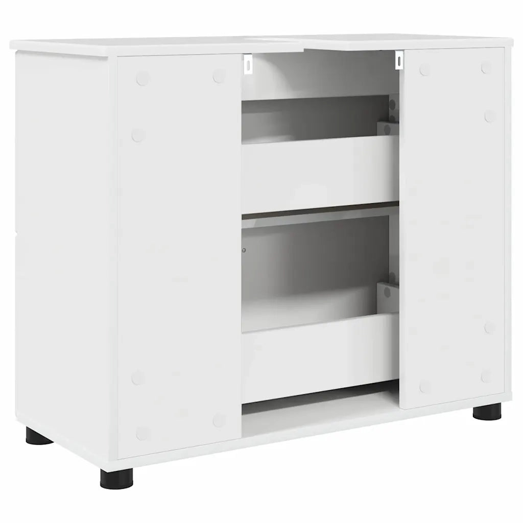 Mobile da Bagno con cassetto Bianco Lucido 76,5 x 35 x 64 cm 883298