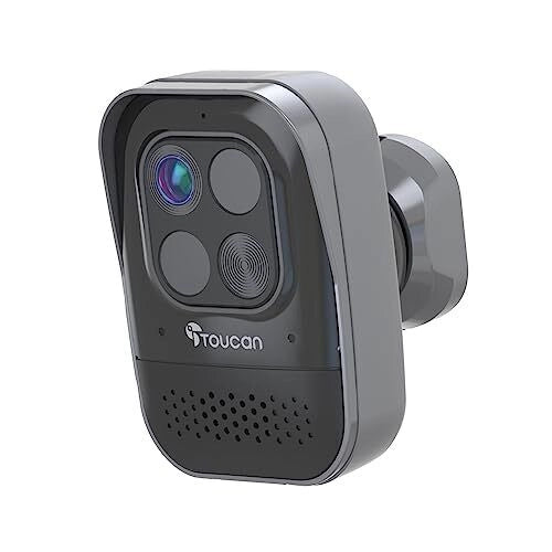 Toucan TSCP05GR-ML Wireless Security Camera PRO Telecamera IP Radar Motion Detection 1080p Full HD 140° IP56 9750 mAh colore Nero