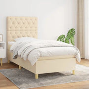 Giroletto a Molle con Materasso Crema 80x200 cm inTessuto cod mxl 34924