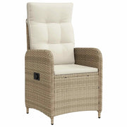 Sedia da giardino reclinabile con cuscino Beige e Bianco Crema 42027155
