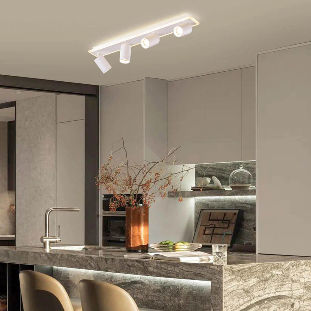 Plafoniera Parma bianca/oro 4xGU10 LED Light Prestige
