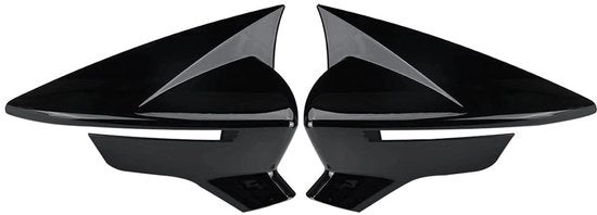 Scocche di specchiera in ABS - 2 pezzi - Laccato nero lucido -Compatibile con SEAT Leon MK3 5F ST FR Cupra I/b*iza Mk5 Arona KJ7 2017-2020 - di alta qualità e duraturo