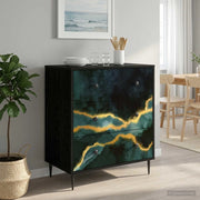 Cassettiera WIJHE Stampa in marmo turchese 66 x 36,5 x 76 cm 8007374