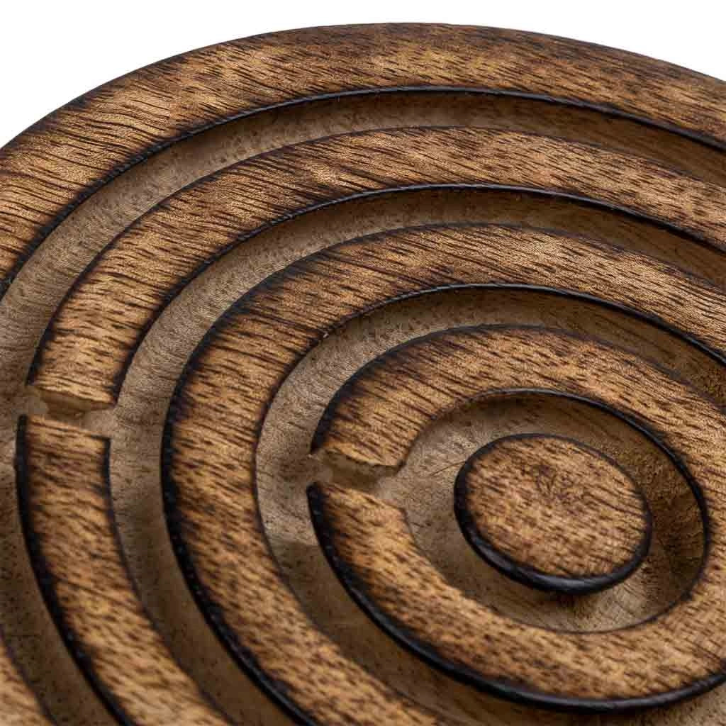 Puzzle game tondo in legno marrone d15x5h