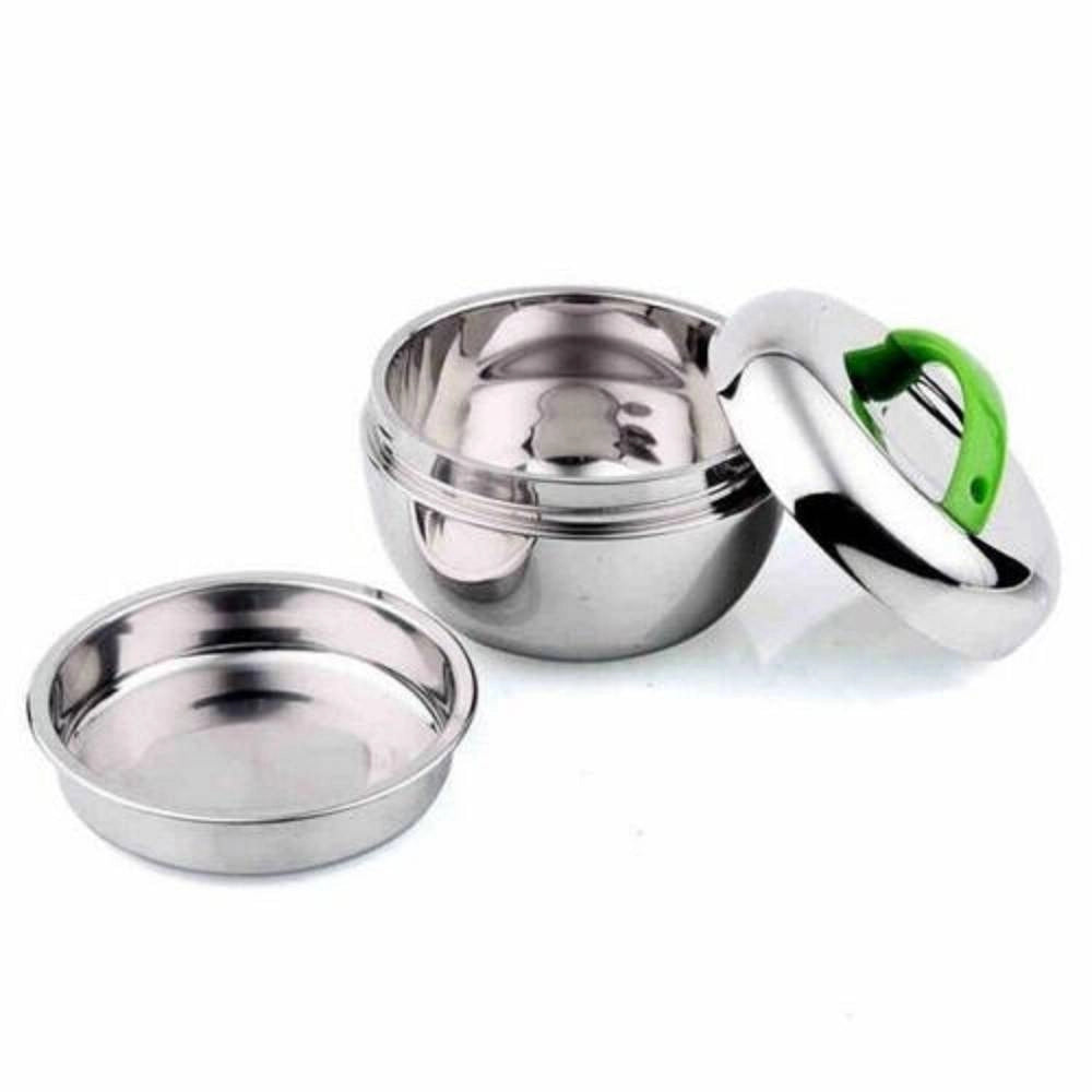 Trade Shop - Portavivande Ermetico 800ml Contenitore Inox Abs Contenitore Porta Pranzo -