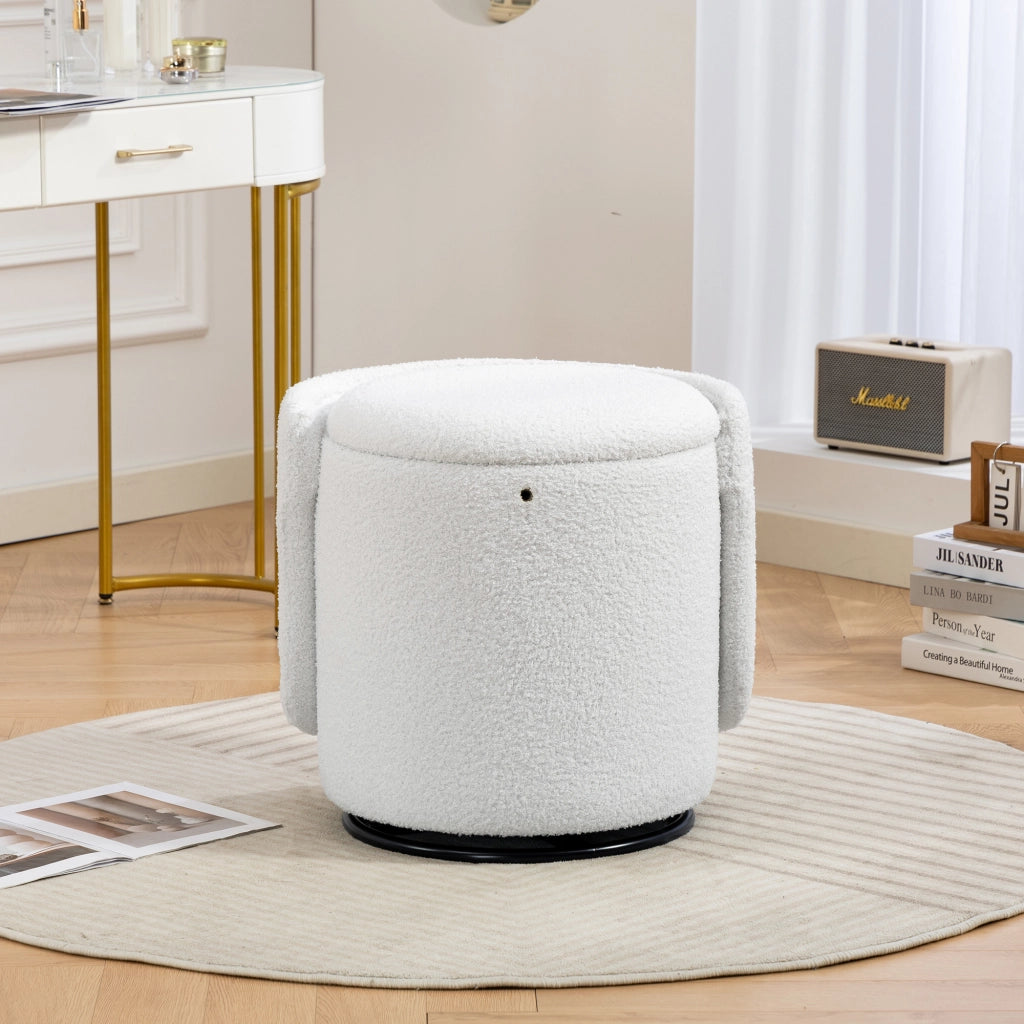 Sedia Girevole Imbottita con Contenitore ¨C MINIMAL ¨C Velluto, Multifunzionale