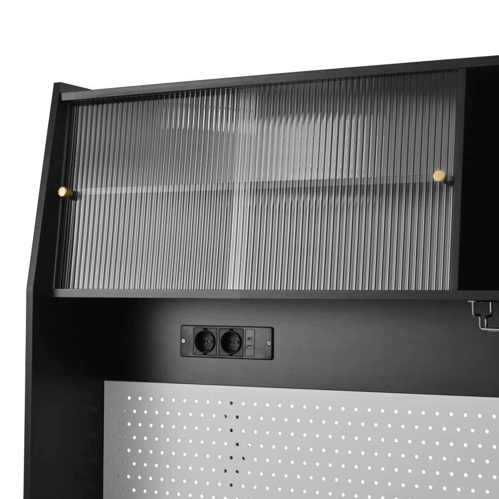 Mobile Buffet con Cassetti, Portabottiglie e Portaocchiali ¨C MINIMAL ¨C Nero