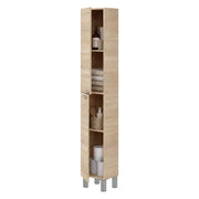 Nin, Mobile Colonna 3 Ripiani, 30x25x182h cm Marrone Rovere