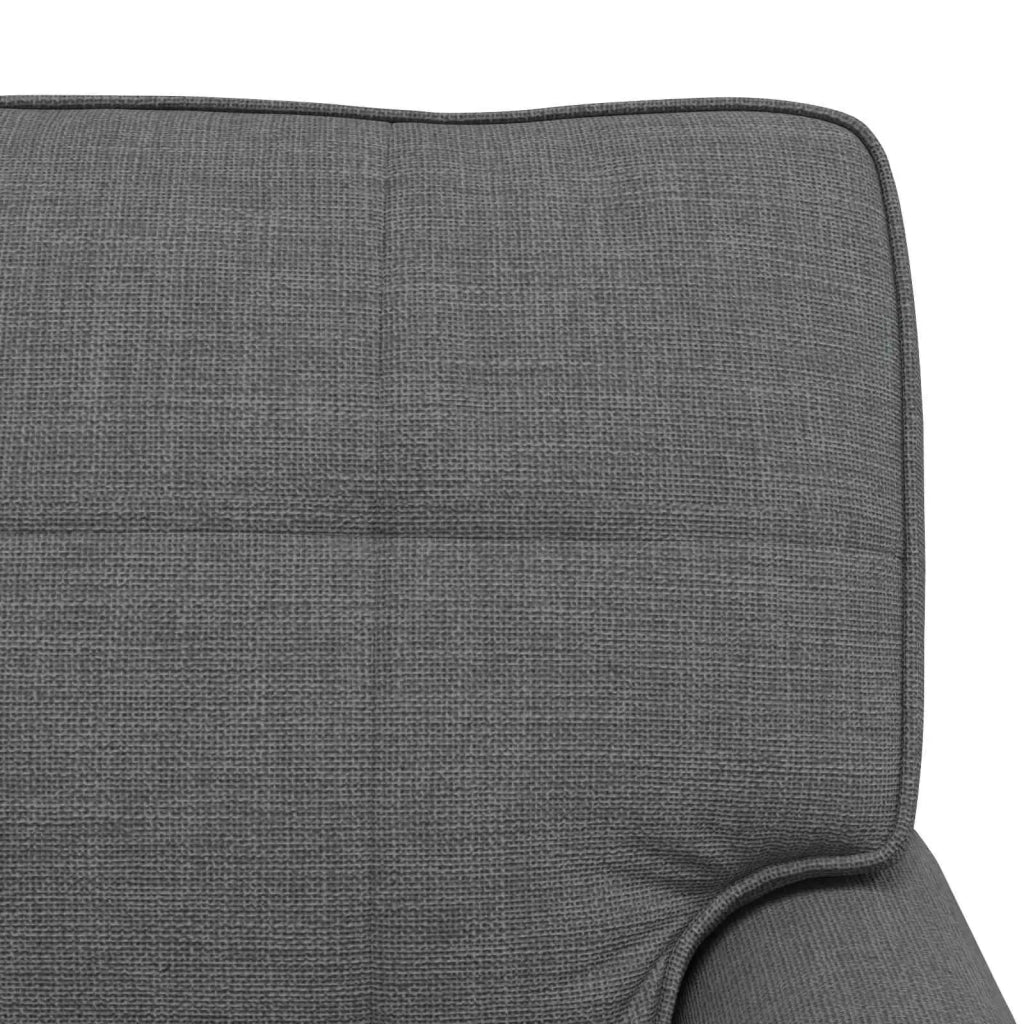 Chaise Lounge con cuscino Grigio scuro 91 x 157 x 91 cm Tessuto 42022931