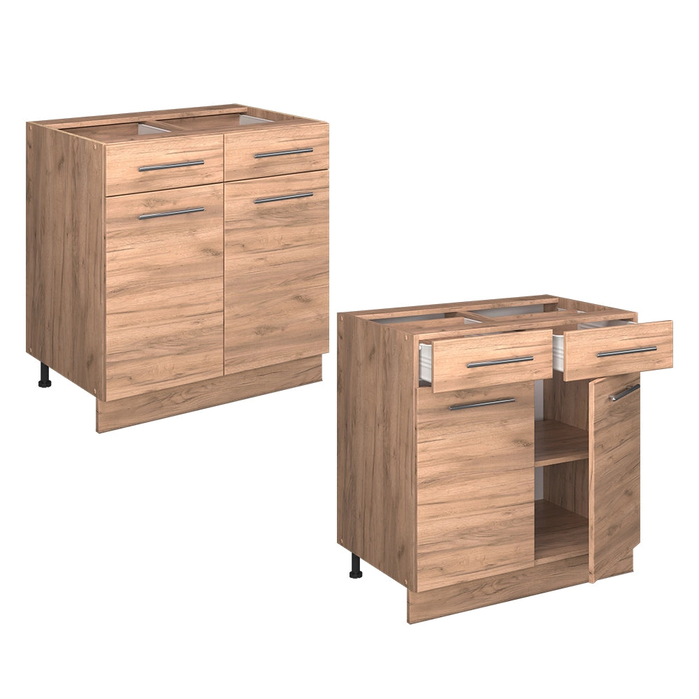 Vicco Mobiletto base per cucina Quercia dorata 80 cm , PL Marmo