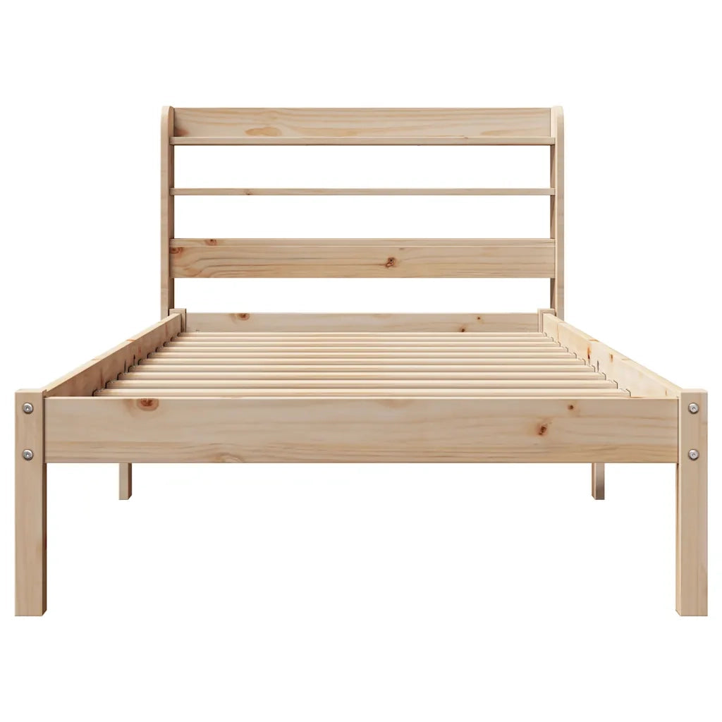 Letto senza Materasso 75x190 cm in Legno Massello Pino