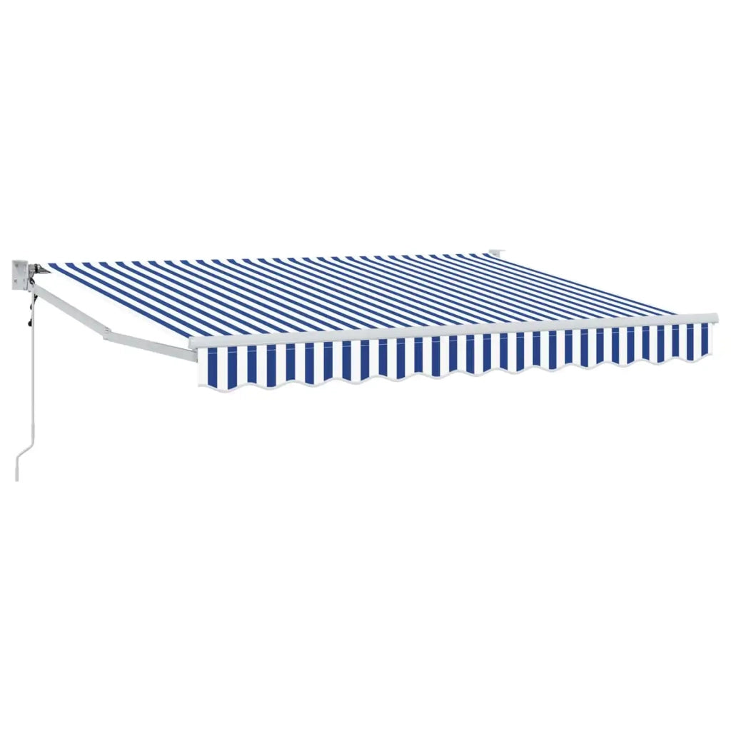Tettuccio Elettrico Retrattile Blu e Bianco 3,5 x 2 m CFW2951181
