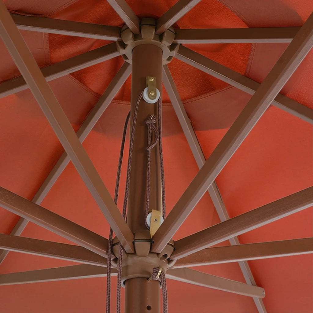 Ombrellone da Esterni con Palo in Legno 350 cm Terracotta cod mxl 17075