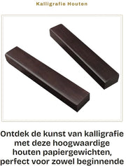 Accessorio per calligrafia in legno - 2 pezzi - tenuta del foglio - superficie piana - robusto e liscio - supporto per foglio